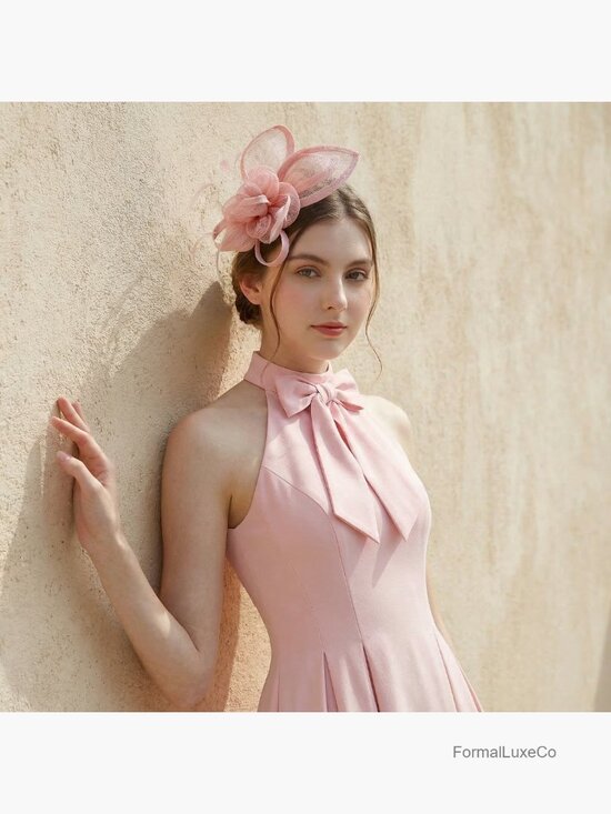 Natural Sinamay Linen Fascinator Hat Headband Clip Wedding Tea Party Derby